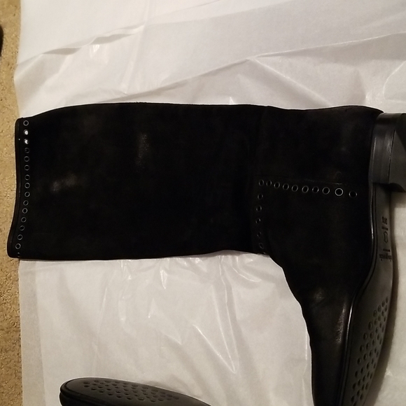 New Pedro Garcia Gavina Suede Grommet Boots Riding Distressed Suede Leather - Picture 8 of 12